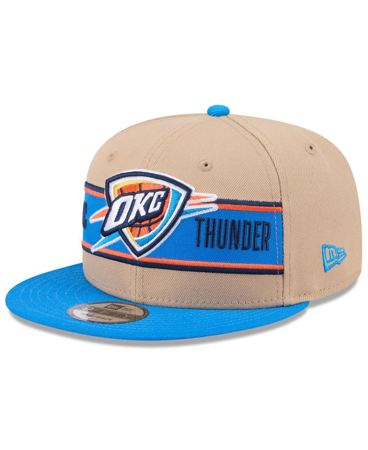 New Era Mens Tan/Blue Oklahoma City Thunder 2024 Nba Draft 9FIFTY Snapback Hat - Tan Product Image