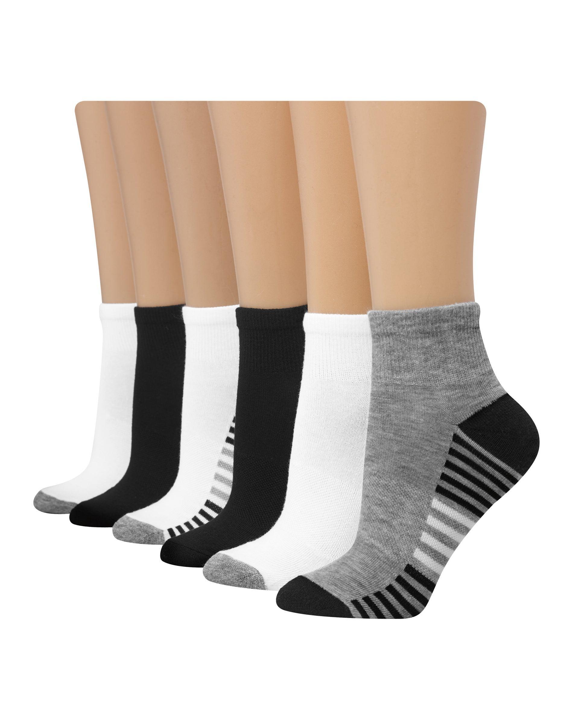 Hanes Comfort Fit Womens Ankle Socks, 6-Pairs Assortment 1 5-9 Product Image