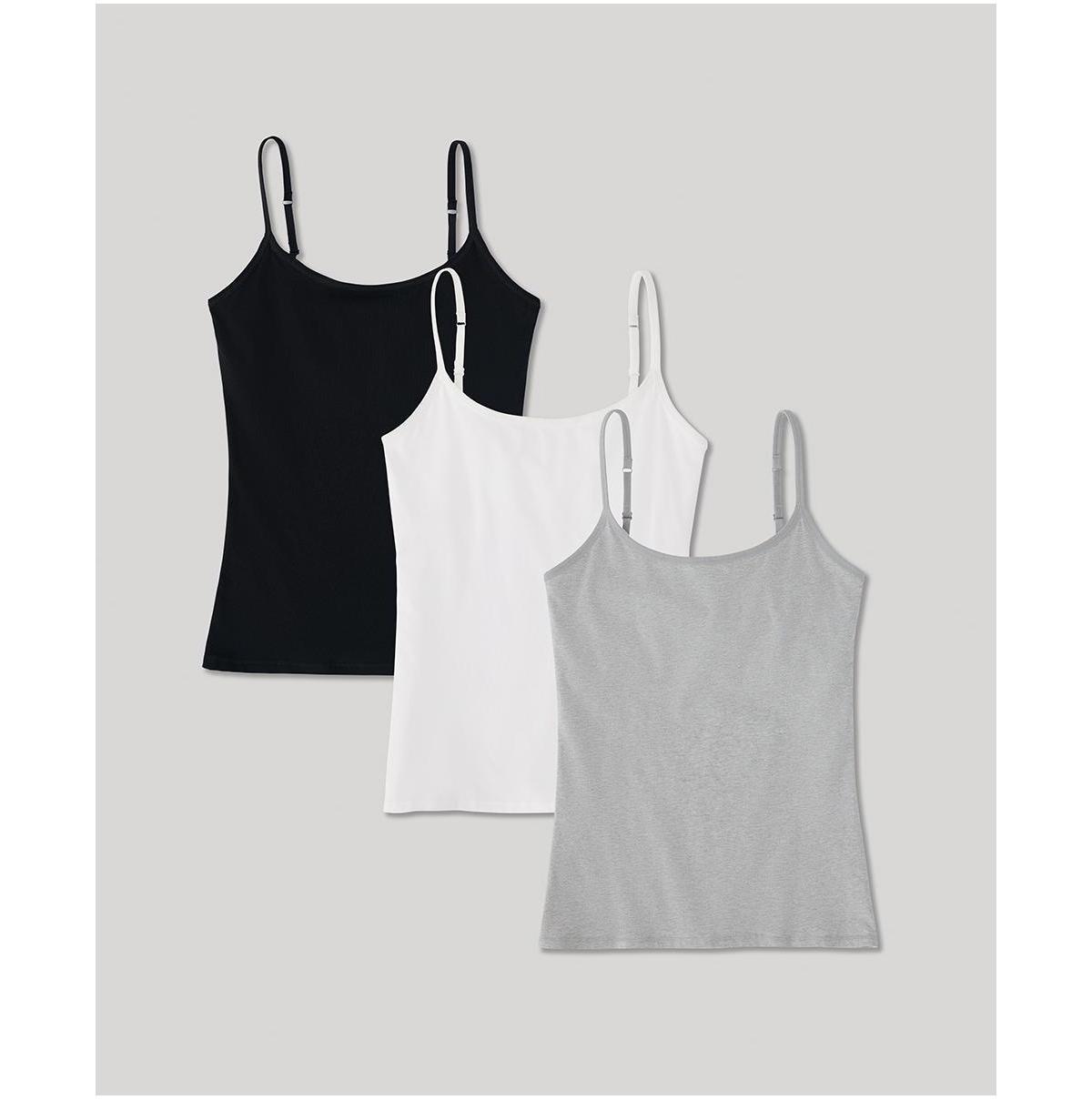 PACT Organic Cotton Shelf Bra Camisole 3-Pack (Favorites) Women's Sleeveless Product Image