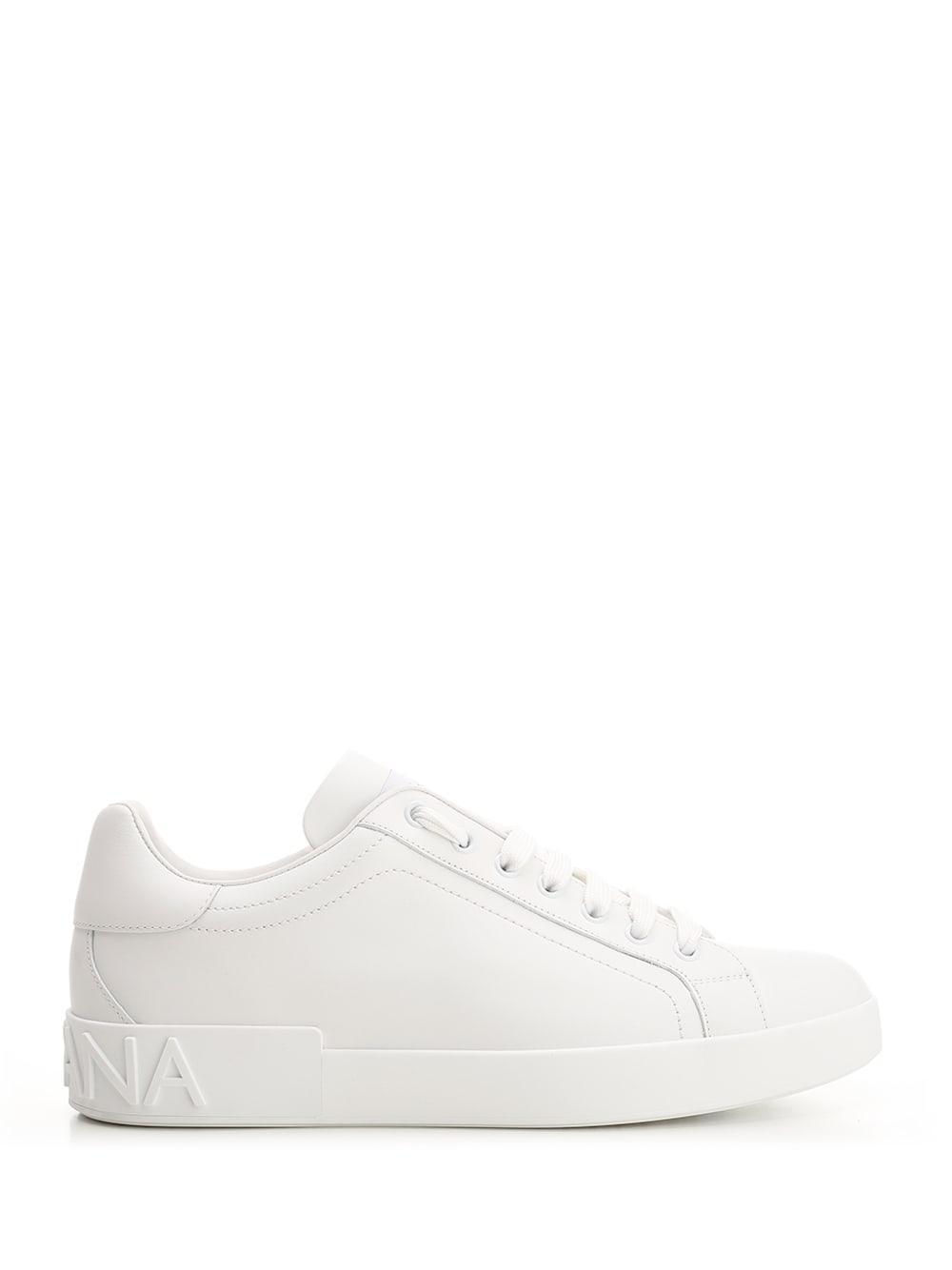 Low Nappa Calfskin Sneaker In White Product Image