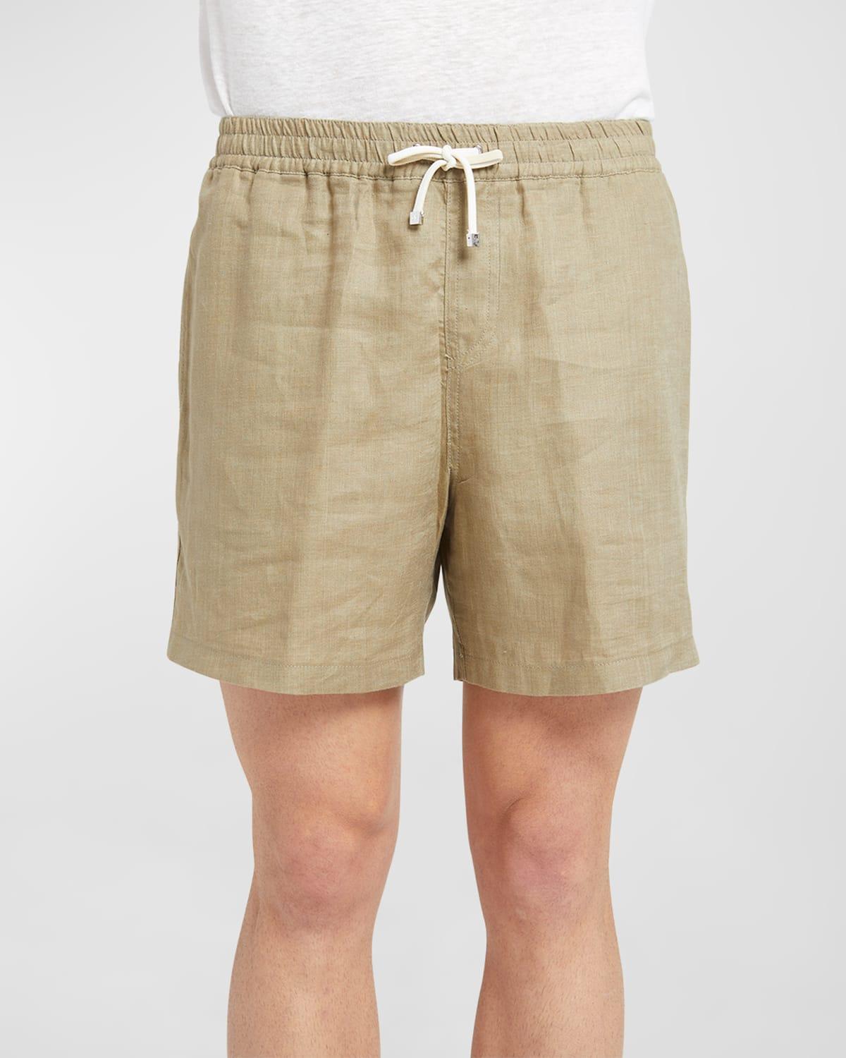 Mens Linen Drawstring Bermuda Shorts Product Image