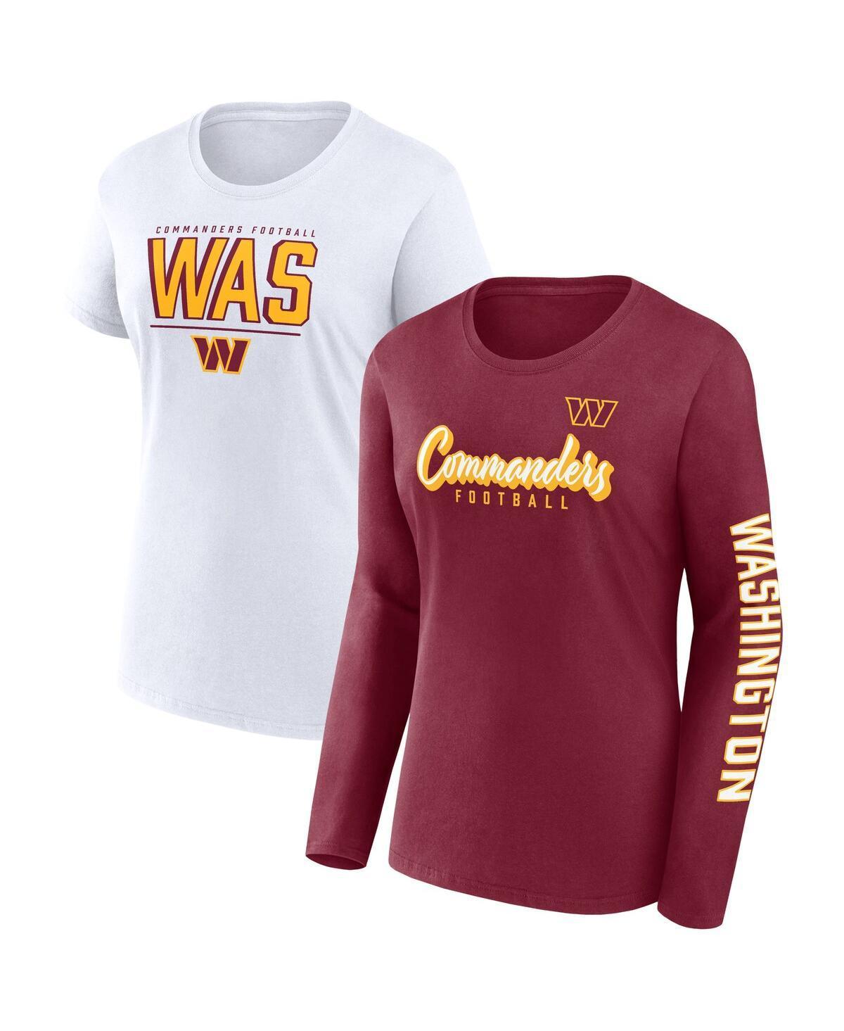 Womens Fanatics Burgundy Washington Commanders Two-Pack Combo CheerleaderT-shirt Set - Burgundy Product Image