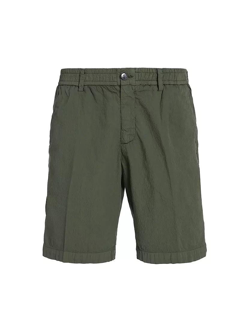 Seersucker Elasticized Waistband Shorts Product Image