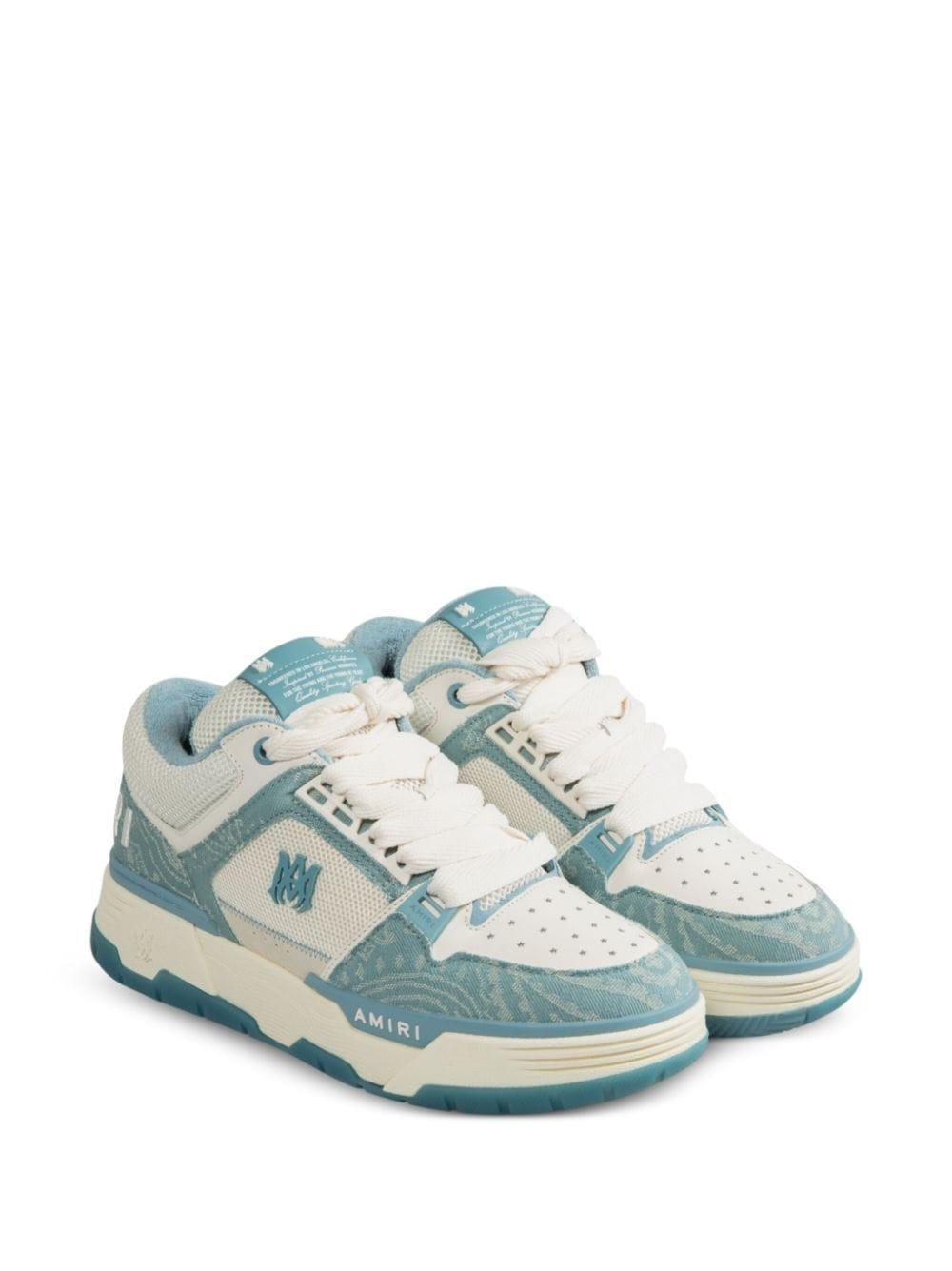 Blue & Off-white Bandana Denim Ma-1 Sneakers In Dusty Blue Product Image