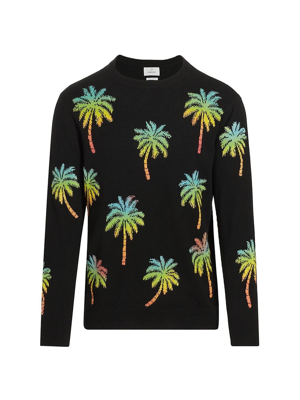 Mens Ombr Palm Tree Crewneck Sweater Product Image