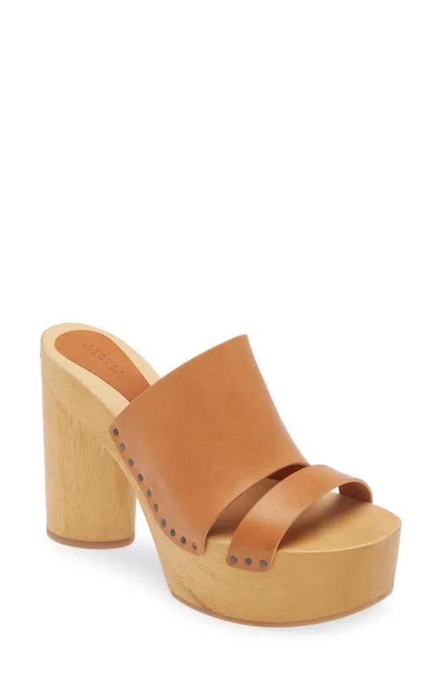 ISABEL MARANT Hyun Round Toe Clogs In Beige Product Image