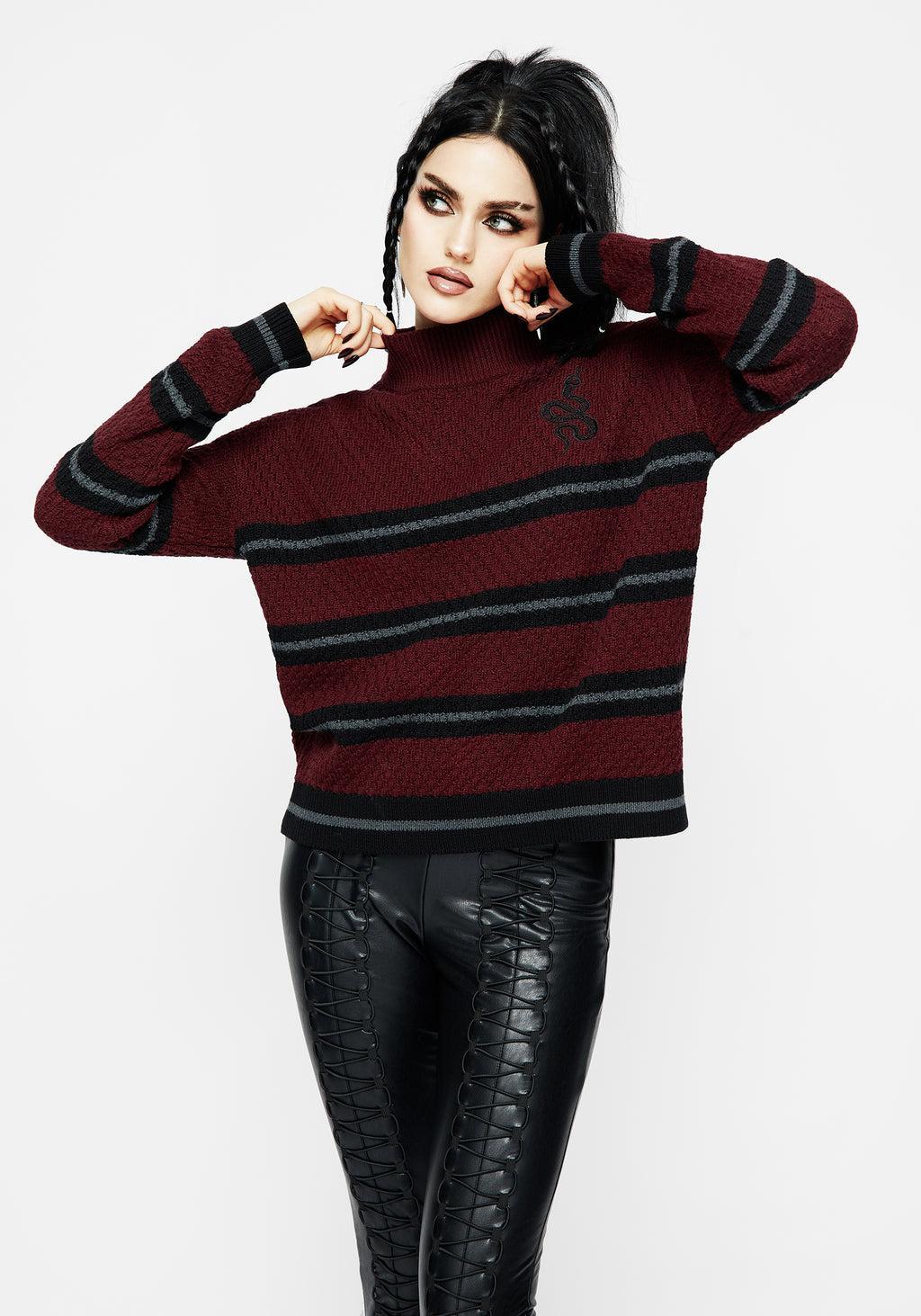 Mimic Striped Knit Sweater Product Image