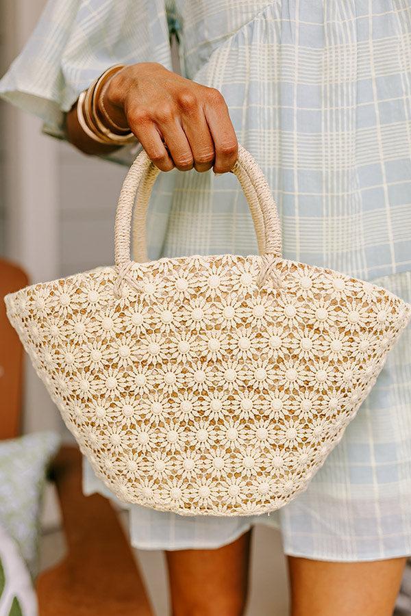 Sun And Fun Woven Bag In Yellow Product Image