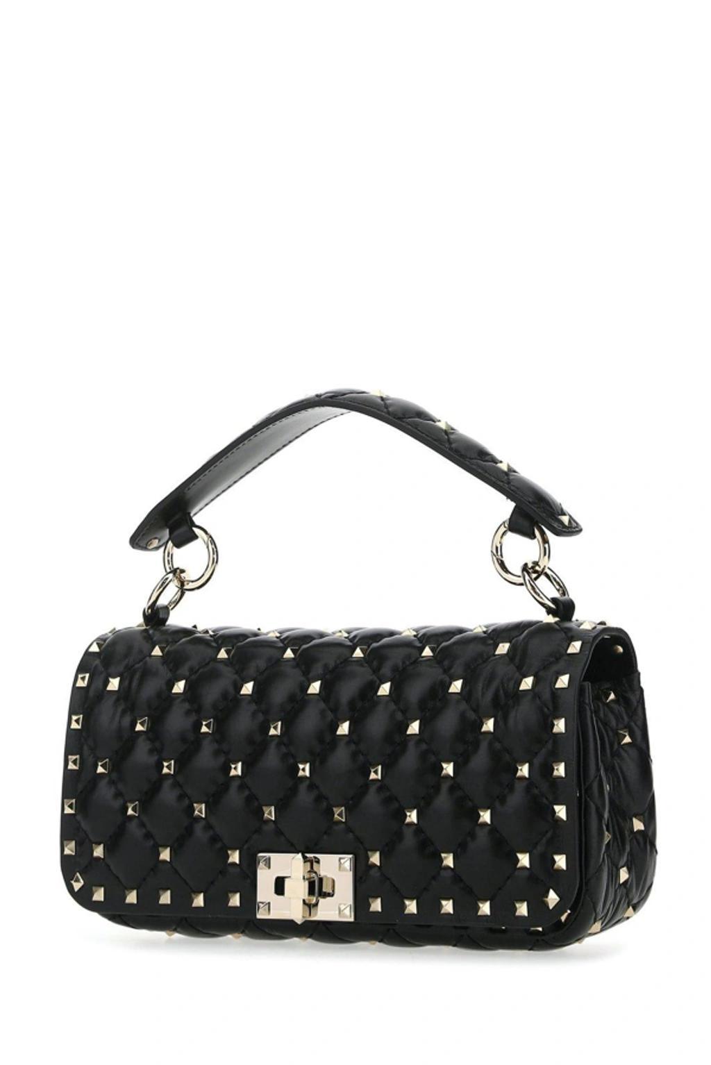 Rockstud Foldover Top Tote Bag In Black Product Image