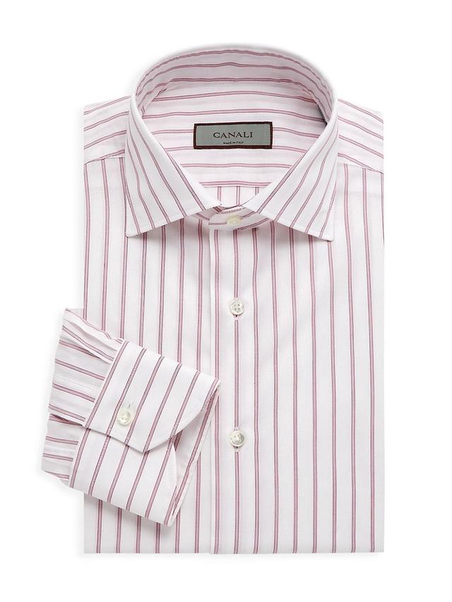 Mens Striped Cotton Dress Shirt Product Image