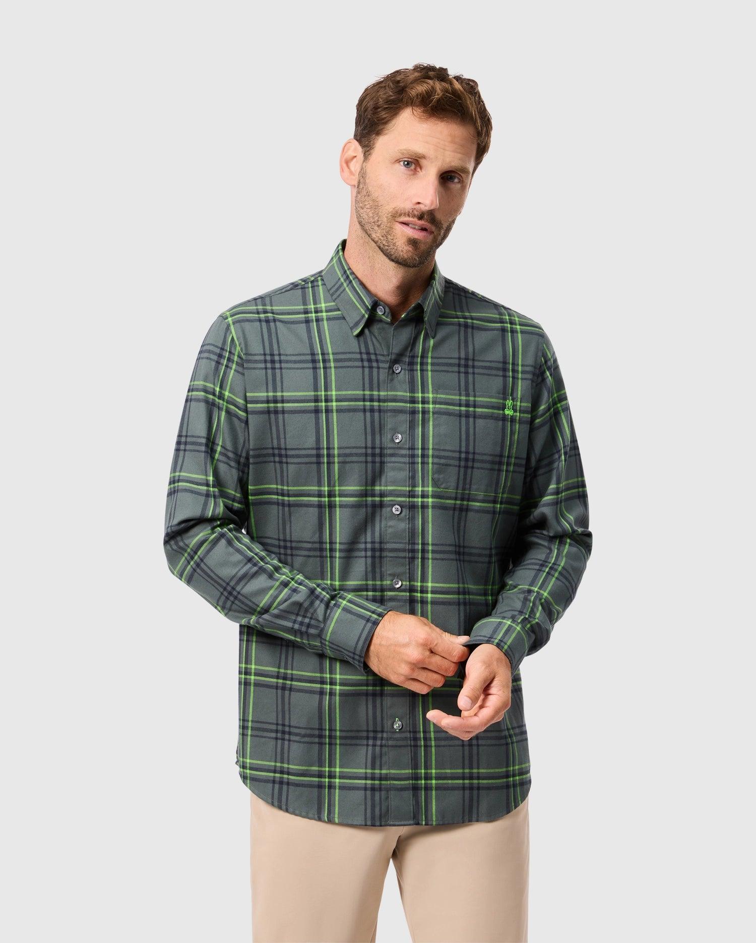 Mens Hayes Plaid Shirt 022 URBAN CHIC / XS Product Image