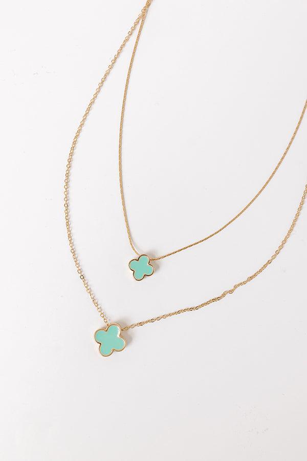 Final Touch Layered Necklace in Mint Product Image