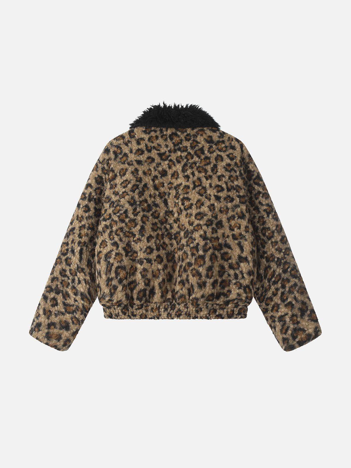 Aelfric Eden Leopard Print Cropped Coat Female Product Image