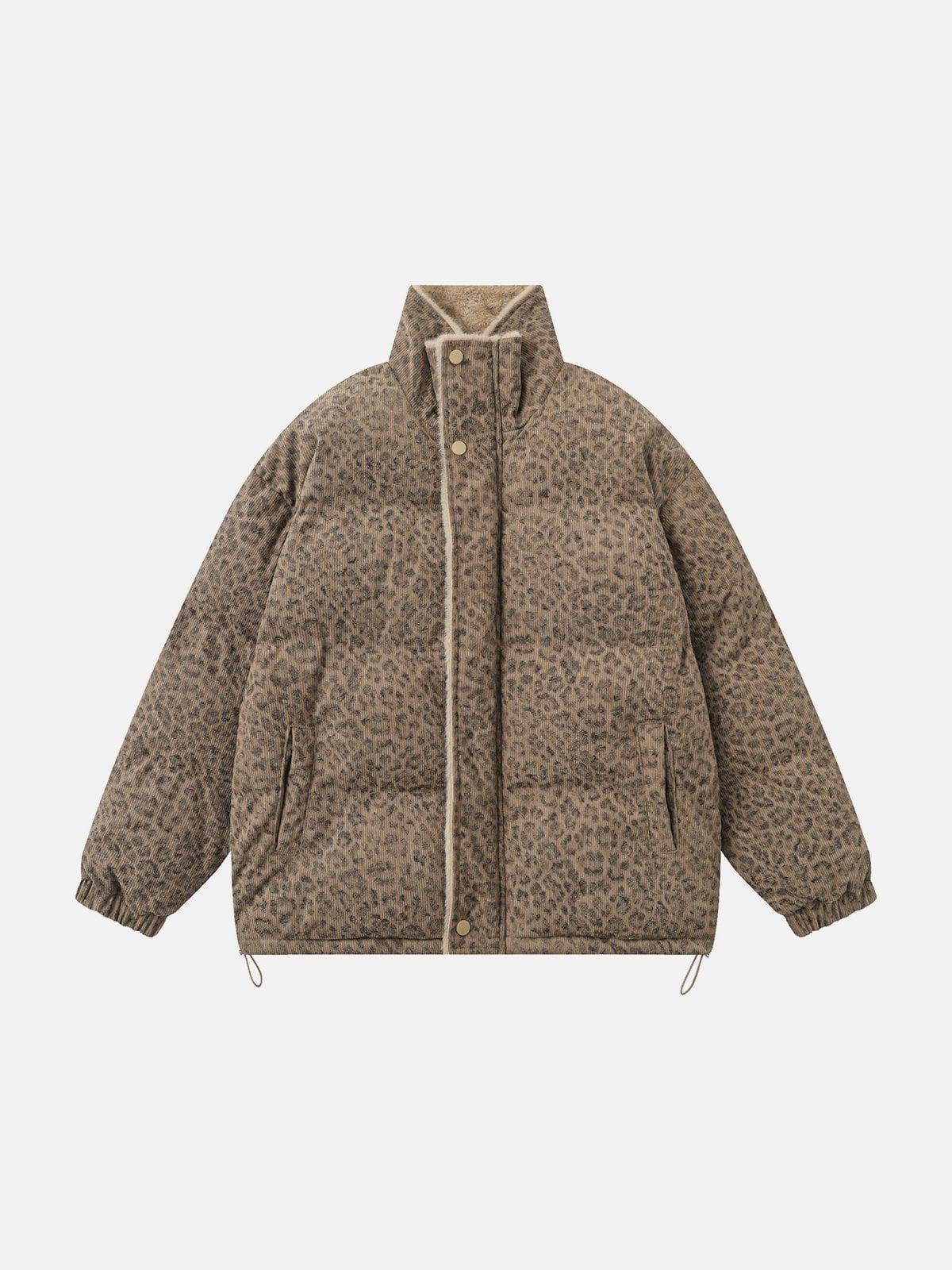 Aelfric Eden Leopard Print Corduroy Coat Product Image