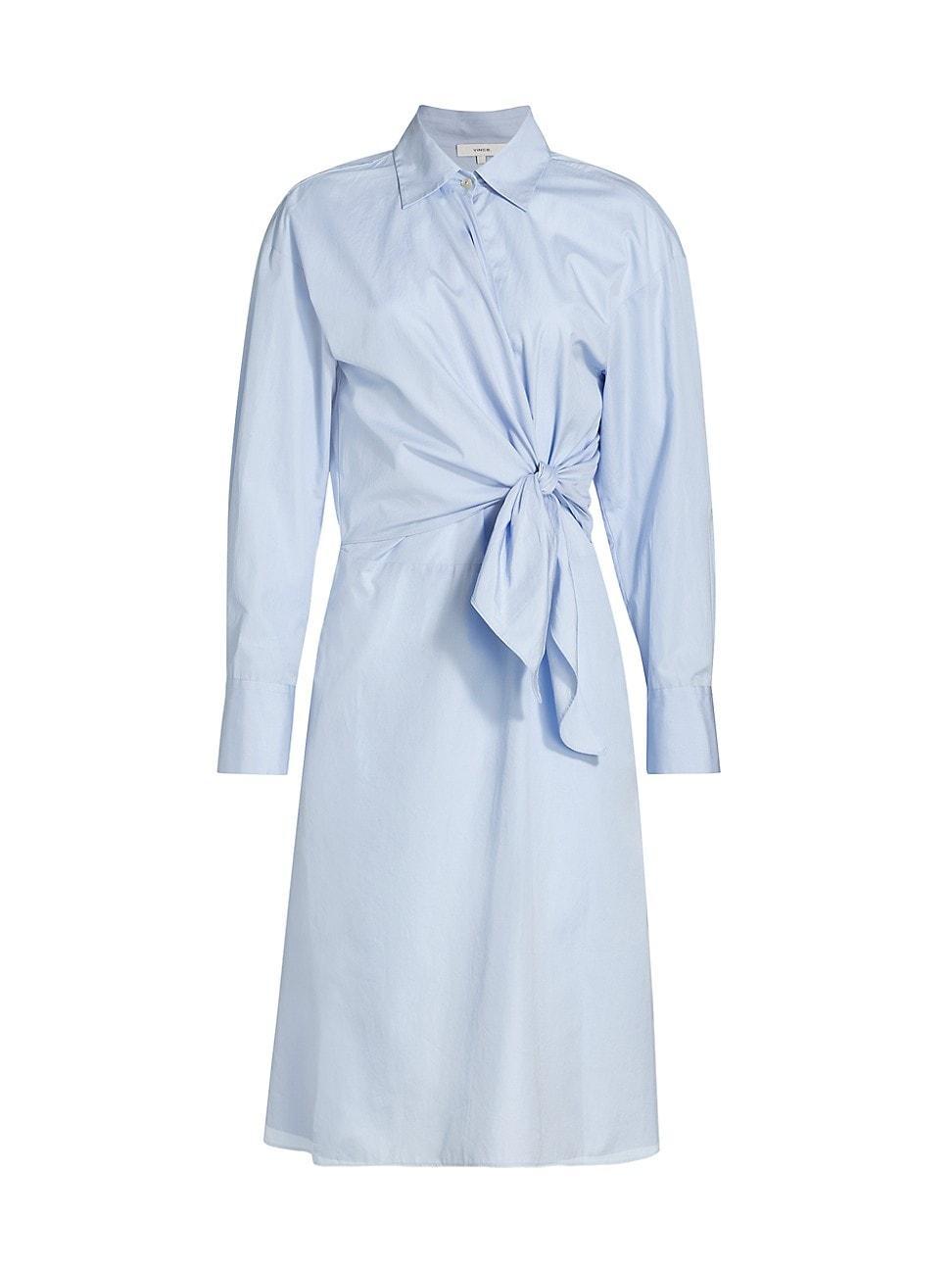 Womens Wrap Tie-Waist Shirtdress Product Image