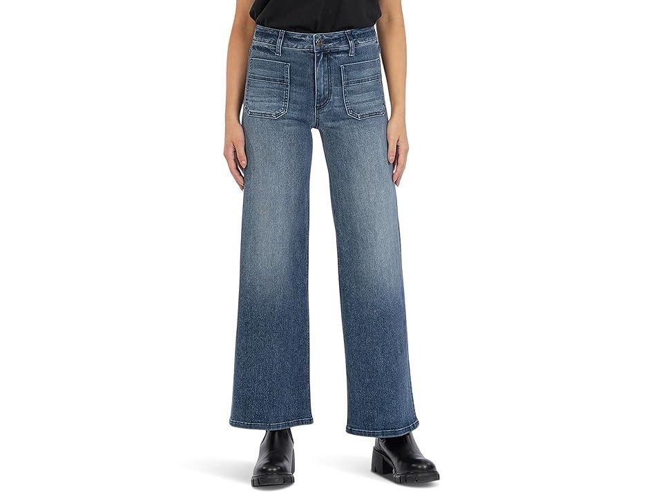 KUT from the Kloth Jean High-Rise Flare Patch Pocket in Obtainable (Obtainable) Women's Jeans Product Image