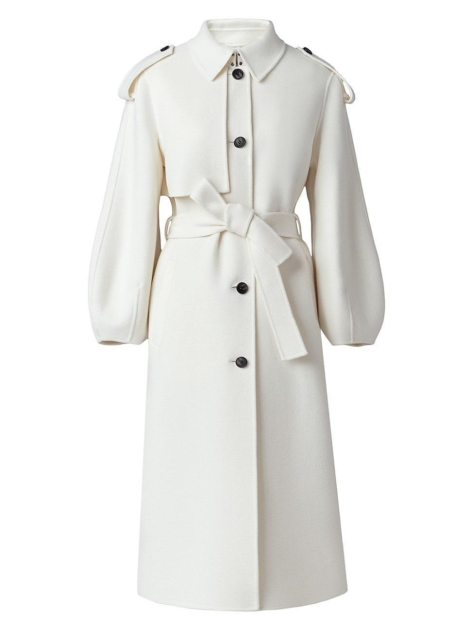 Ceyla Belted Handmade Double-Face Virgin Wool Coat Product Image