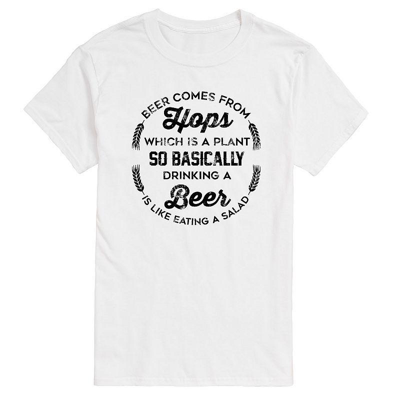 Big & Tall Beer Comes From Hops Graphic Tee, Mens Product Image