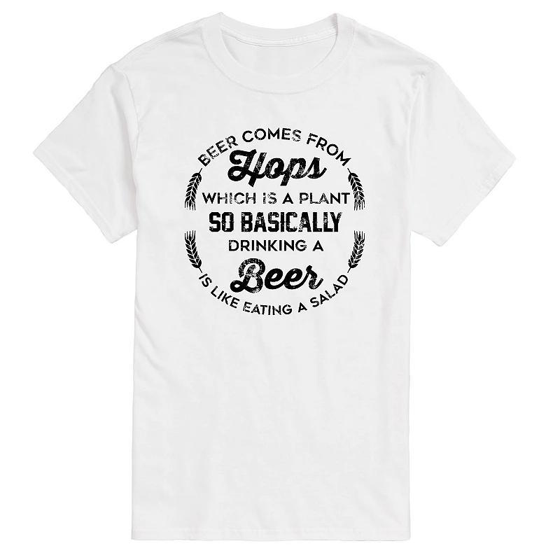 Big & Tall Beer Comes From Hops Graphic Tee, Mens Product Image