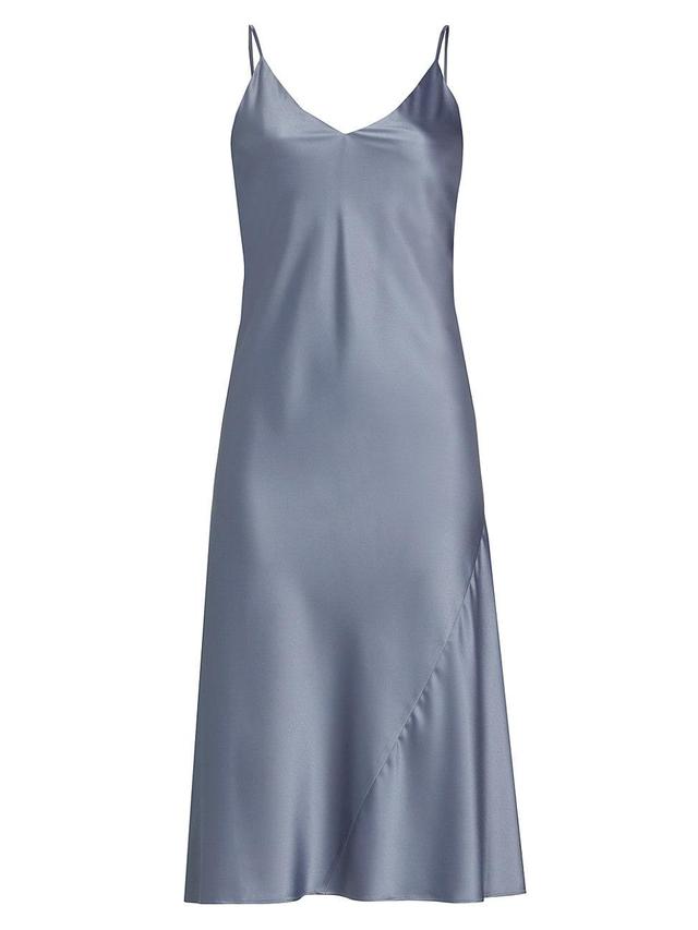 Womens Glamour Satin Slip Midi-Dress Product Image