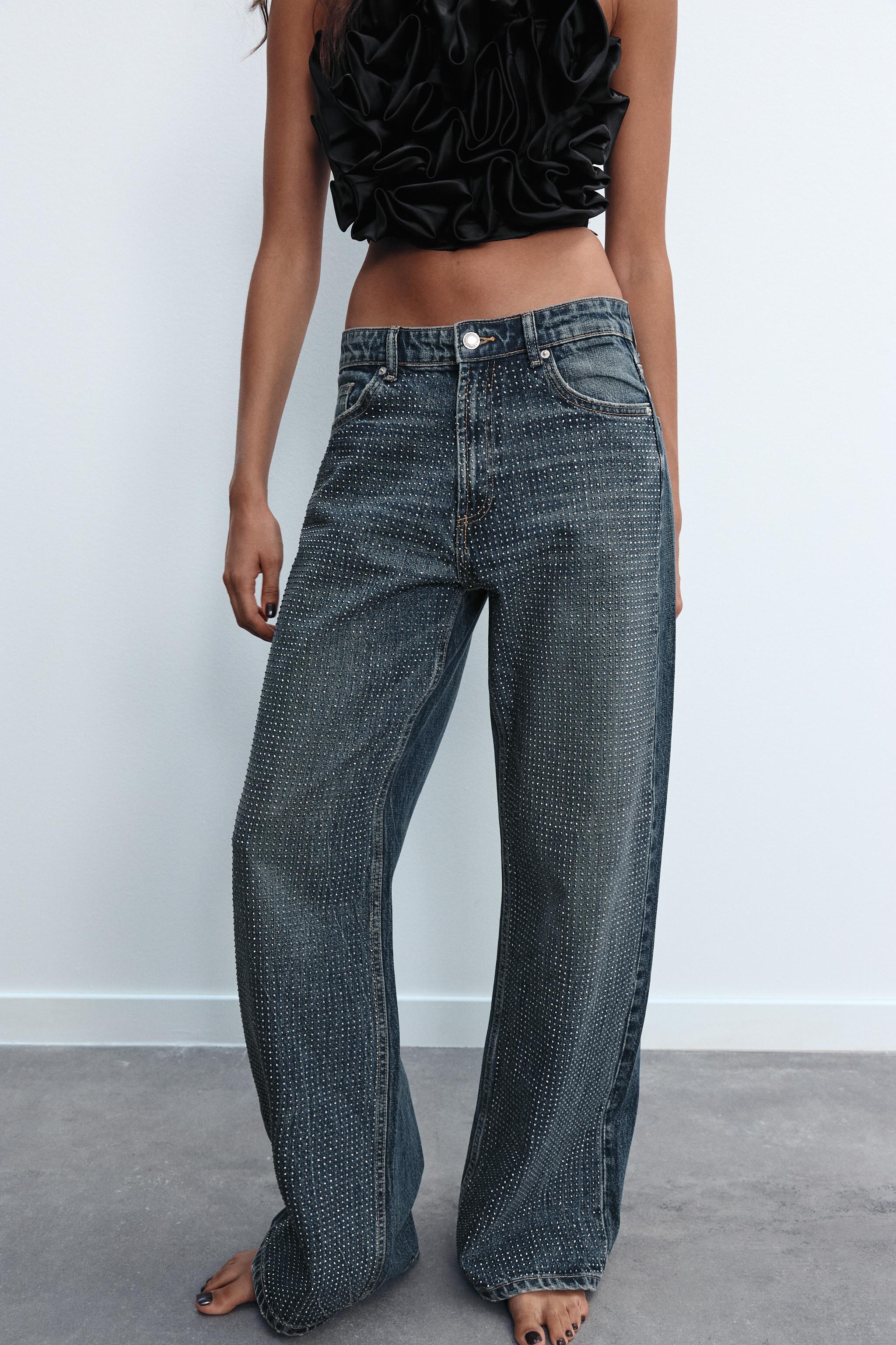 RELAXED MID-RISE TRF SPARKLE JEANS Product Image