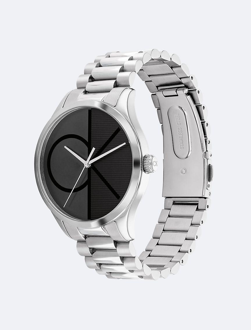 Debossed Logo Link Bracelet Watch Product Image