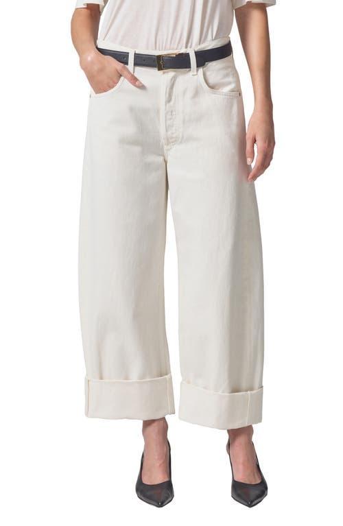 Citizens of Humanity Ayla Baggy Cuffed Crop in White. - size 24 (also in 23, 25, 26, 27, 28, 29, 30, 31, 32, 33, 34) Product Image