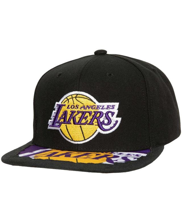 Mens Mitchell & Ness Black Los Angeles Lakers Munch Time Snapback Hat Product Image