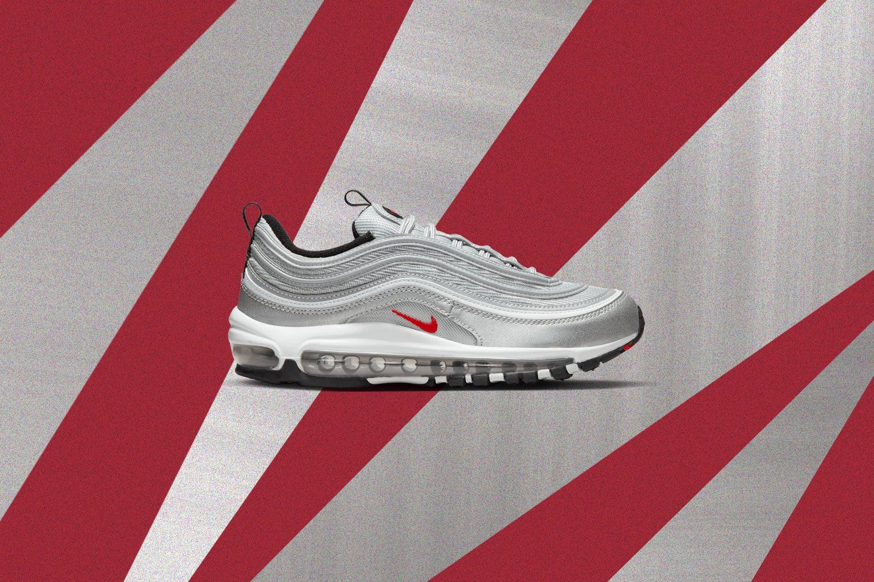 Women's Air Max 97 OG 'Silver Bullet' - Metallic Silver/Varsity Red/White/Black Female Product Image