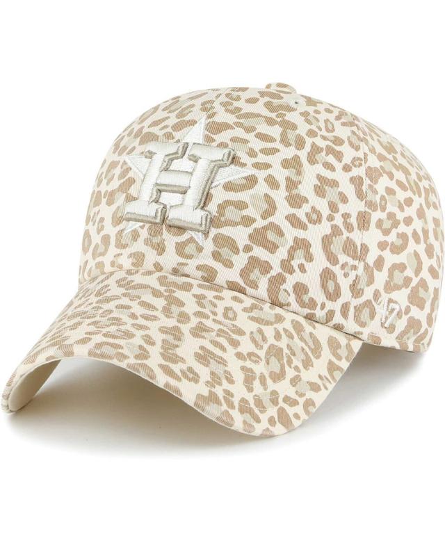 47 Brand Womens Natural Houston Astros Panthera Clean Up Adjustable Hat Product Image