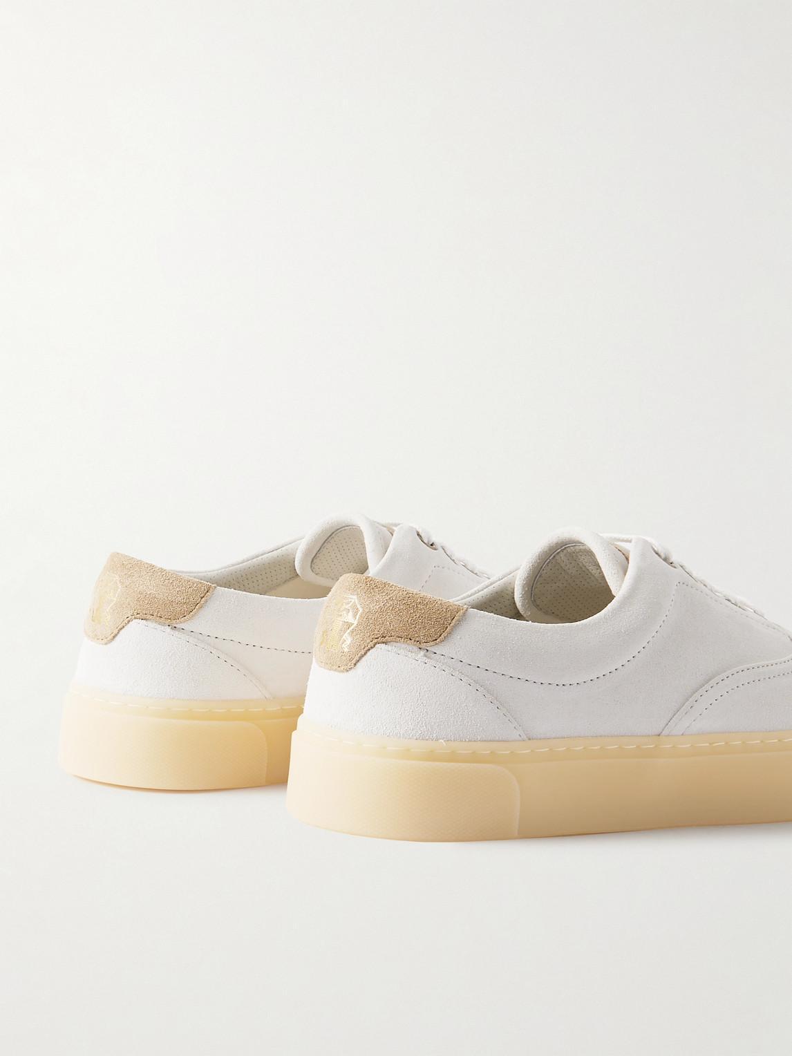 Suede Sneakers In White Product Image