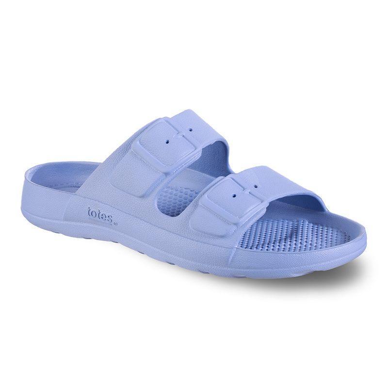 totes Solbounce Womens Molded Buckle Slide Sandals Blue Product Image