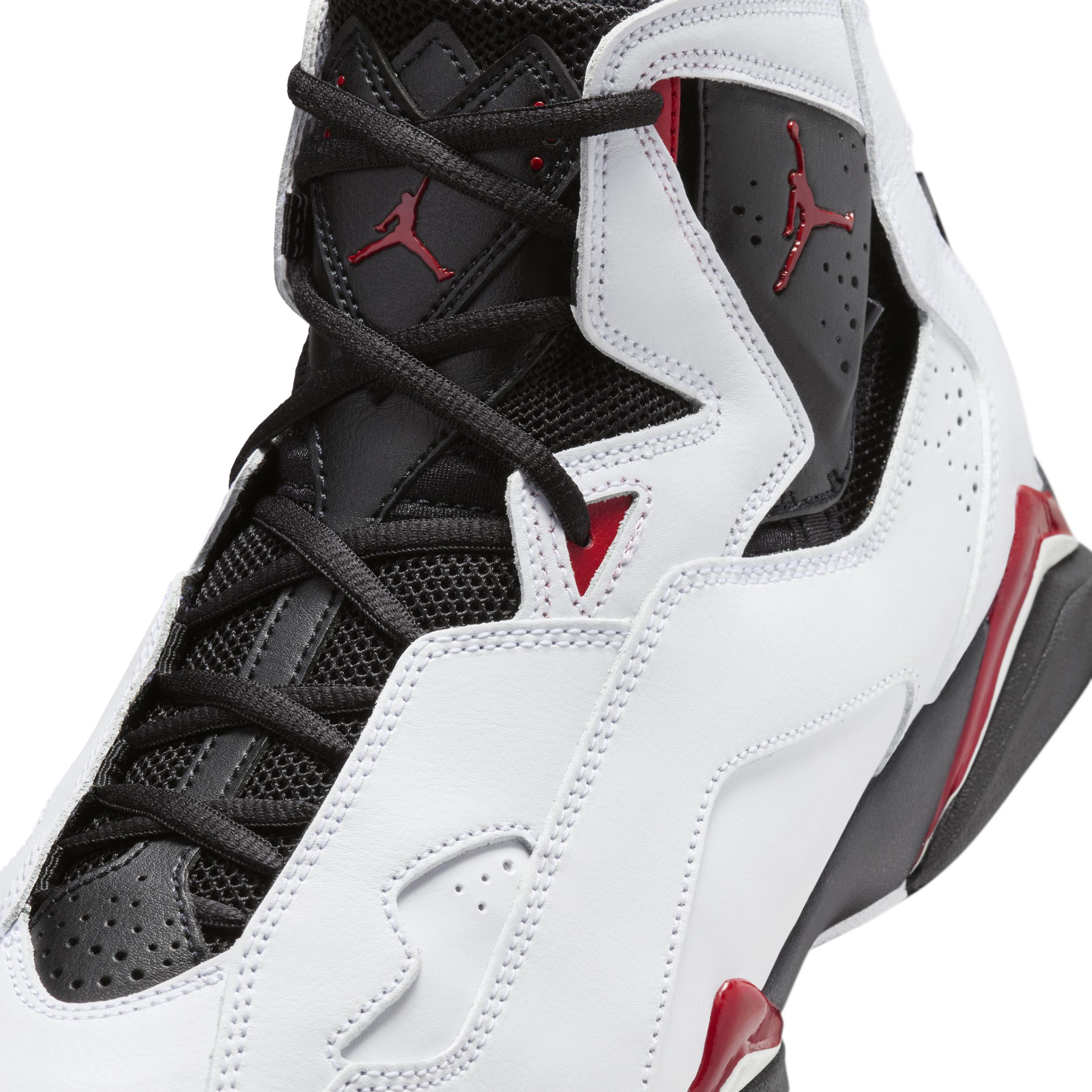 Jordan Mens Jordan True Flight - Mens Basketball Shoes White/Black Product Image