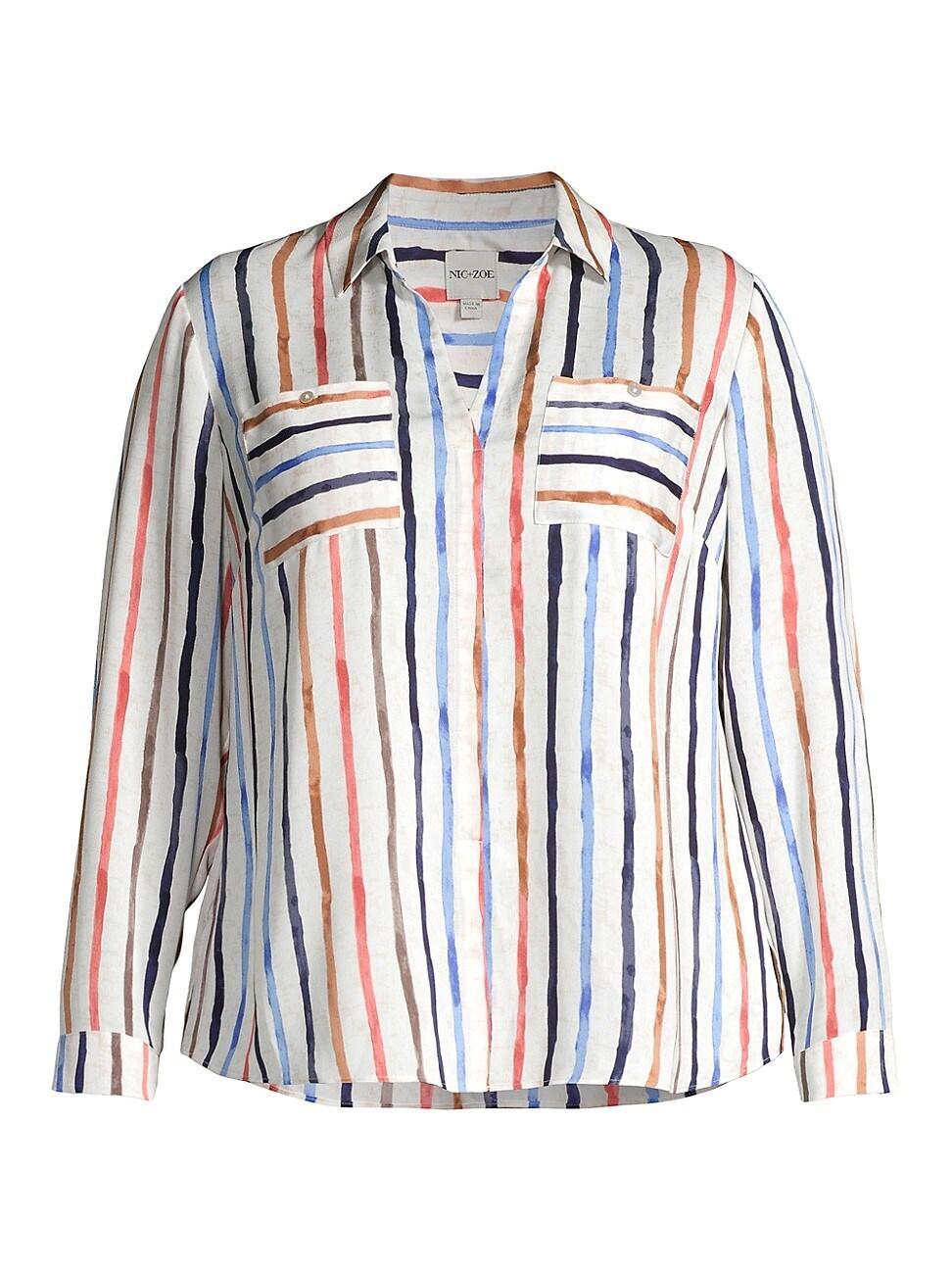 NIC+ZOE Painted Stripe Shirt Product Image