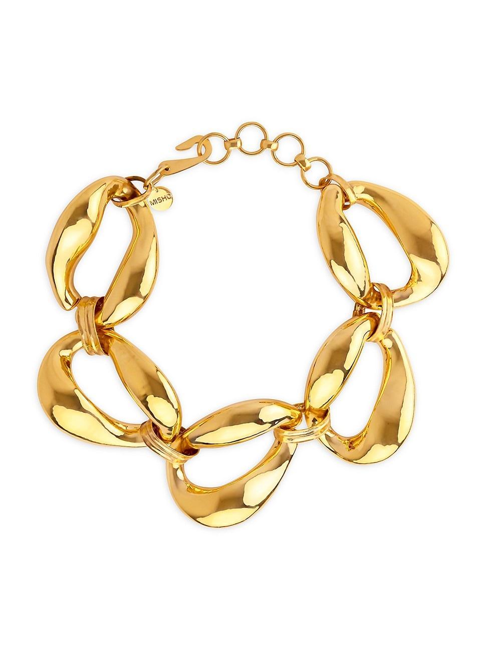 Womens Statement Essentials XL Chunky Chain 22K Gold-Plated Necklace Product Image