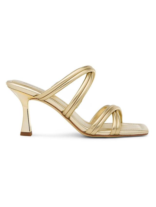 Womens Corrine 76MM Metallic Leather Sandals Product Image