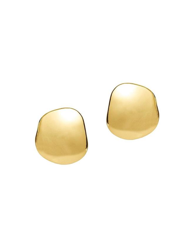 Lele Sadoughi Discus Button Earrings in 14K Gold Plated Product Image