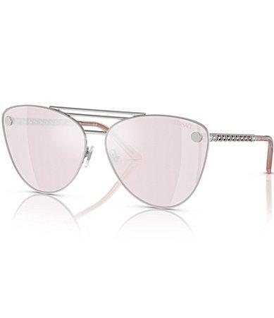 Versace Womens VE2267 64mm Mirrored Cat Eye Sunglasses Product Image