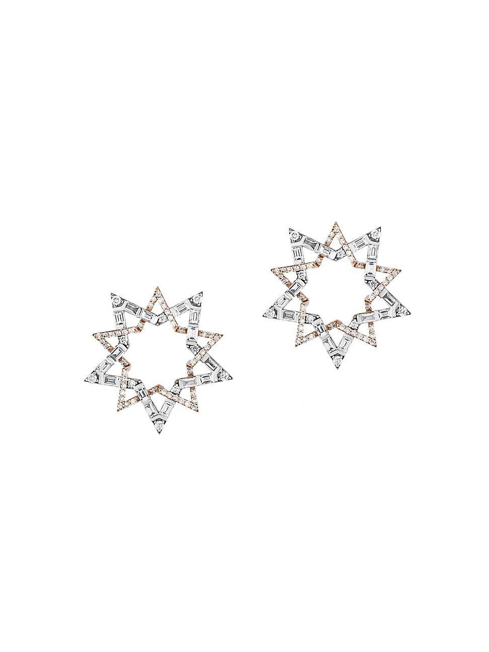 Womens Star Light Sirius Two-Tone 18K Gold & 0.63 TCW Diamond Single Star Earring Product Image