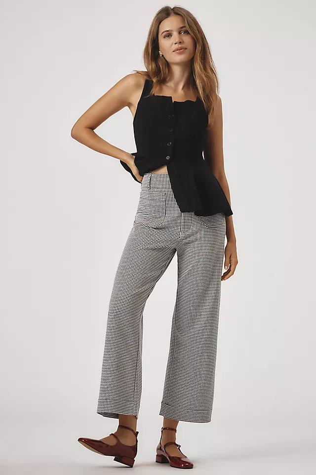 The Colette Cropped Wide-Leg Pants by Maeve: Houndstooth Edition Product Image