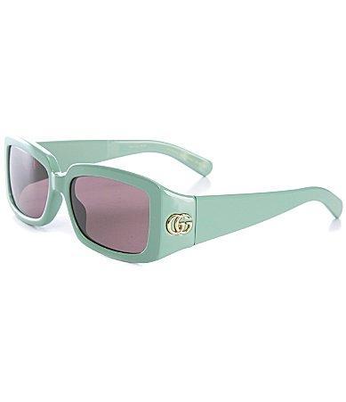 Womens GG Corner 54MM Rectangular Injection Sunglasses Product Image