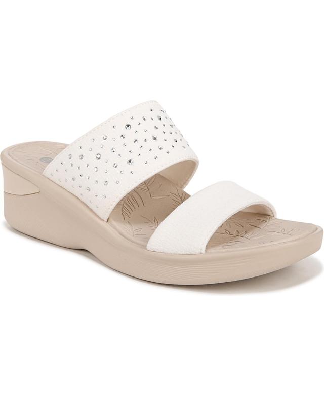 Bzees Sienna Bright Womens Wedge Sandals Pink Product Image