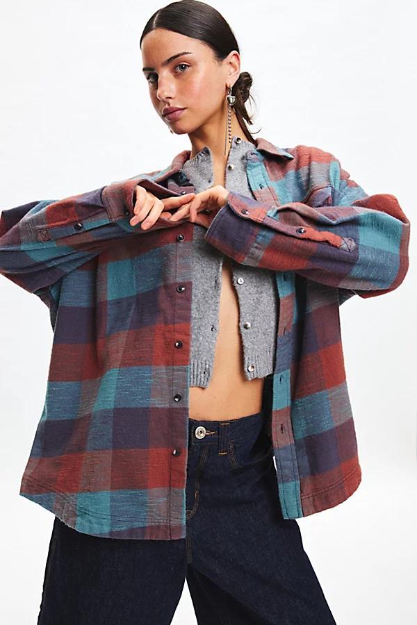 BDG Dani Oversized Flannel Shirt Womens at Urban Outfitters Product Image