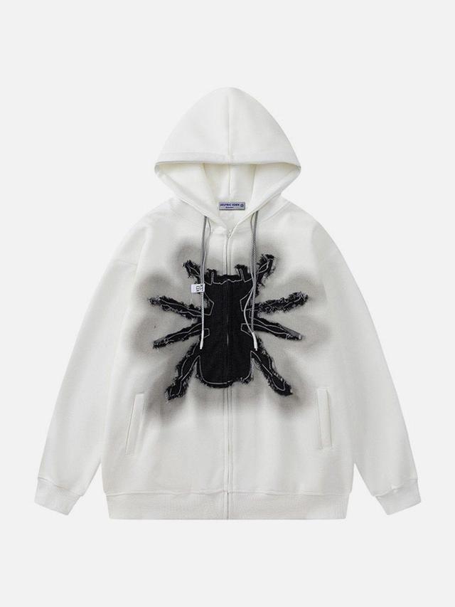 Aelfric Eden Applique Embroidery Spider Hoodie Product Image