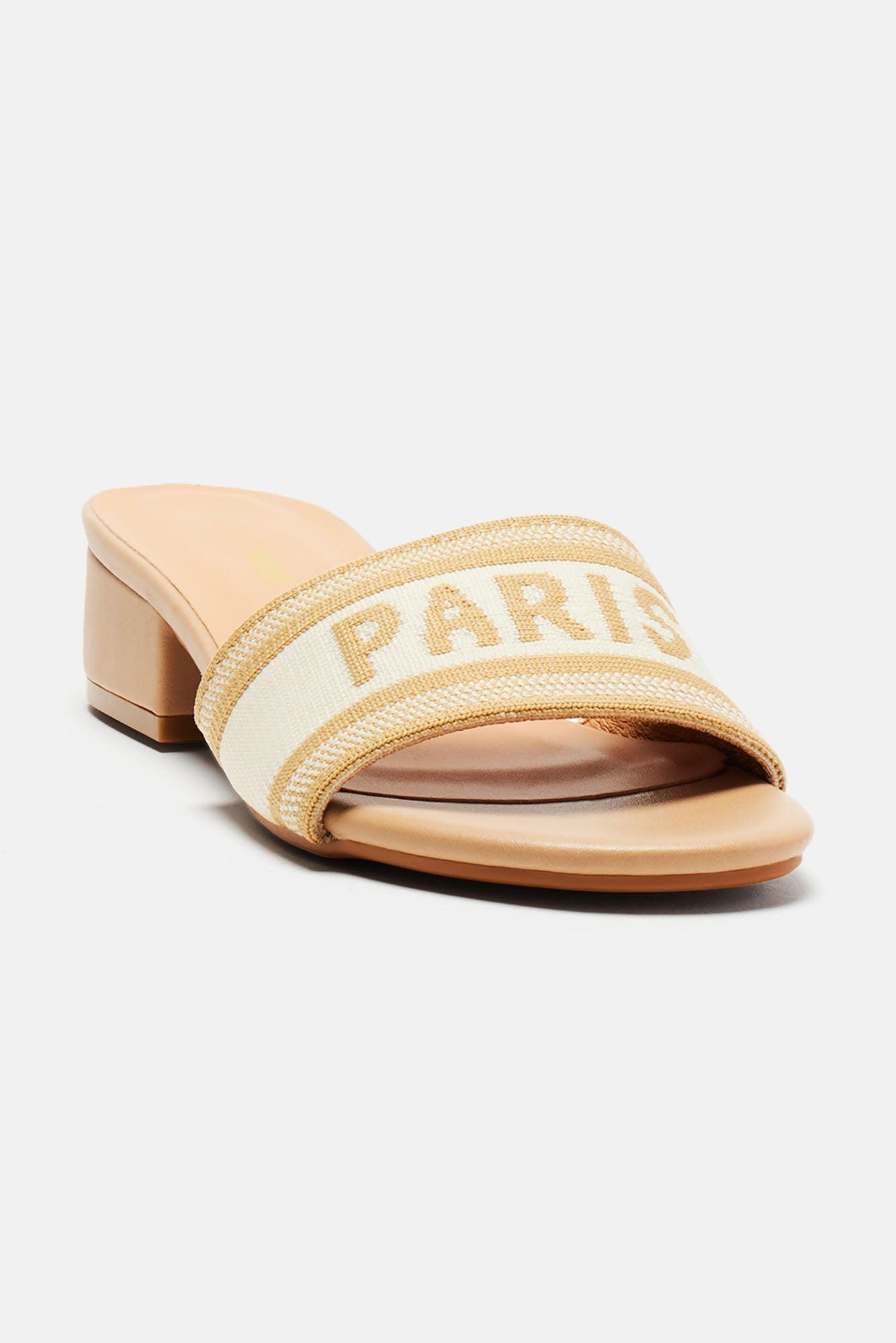 Take You On A Trip To Paris Heels - Beige Product Image