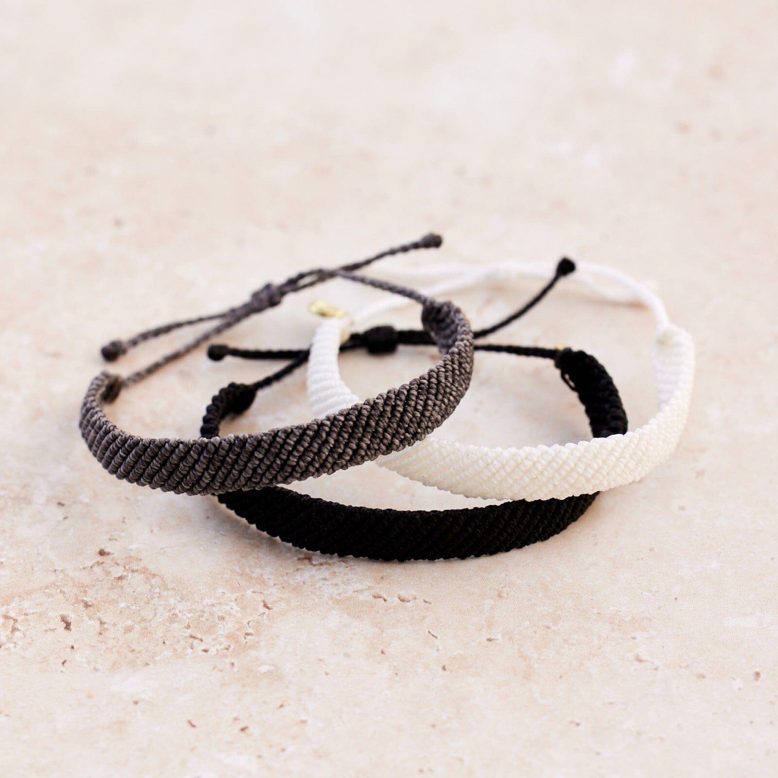 Flat Wide Woven Bracelet Male Product Image