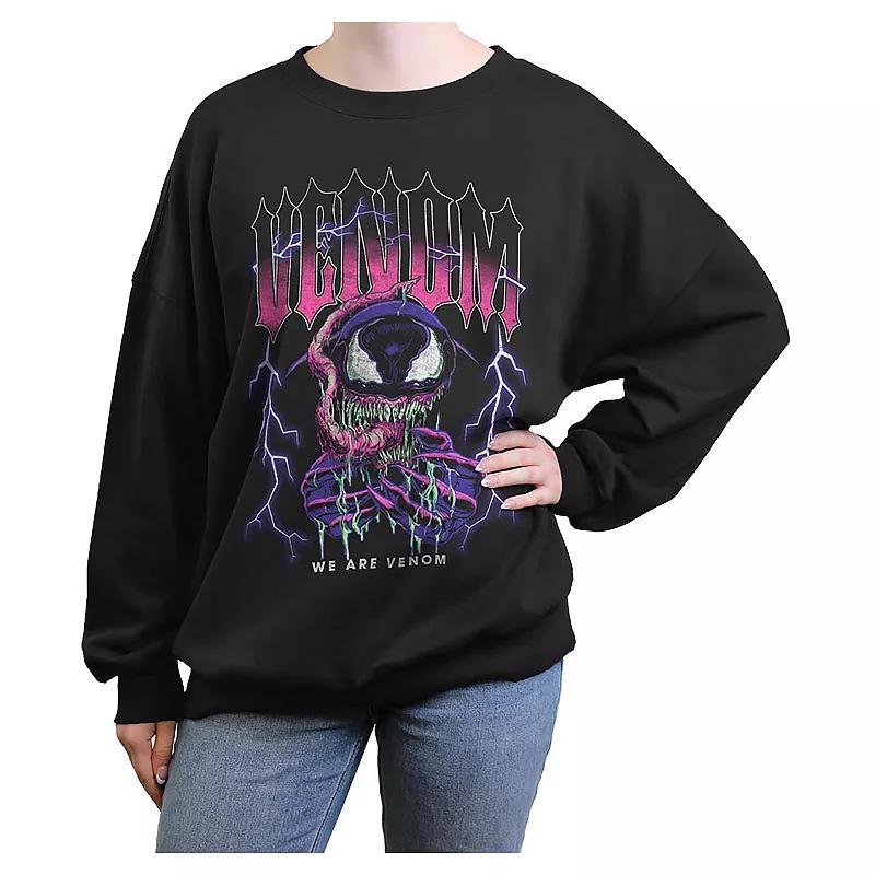 Juniors Marvel Spider-Man Lightning Venom Oversized Graphic Pullover, Girls Product Image