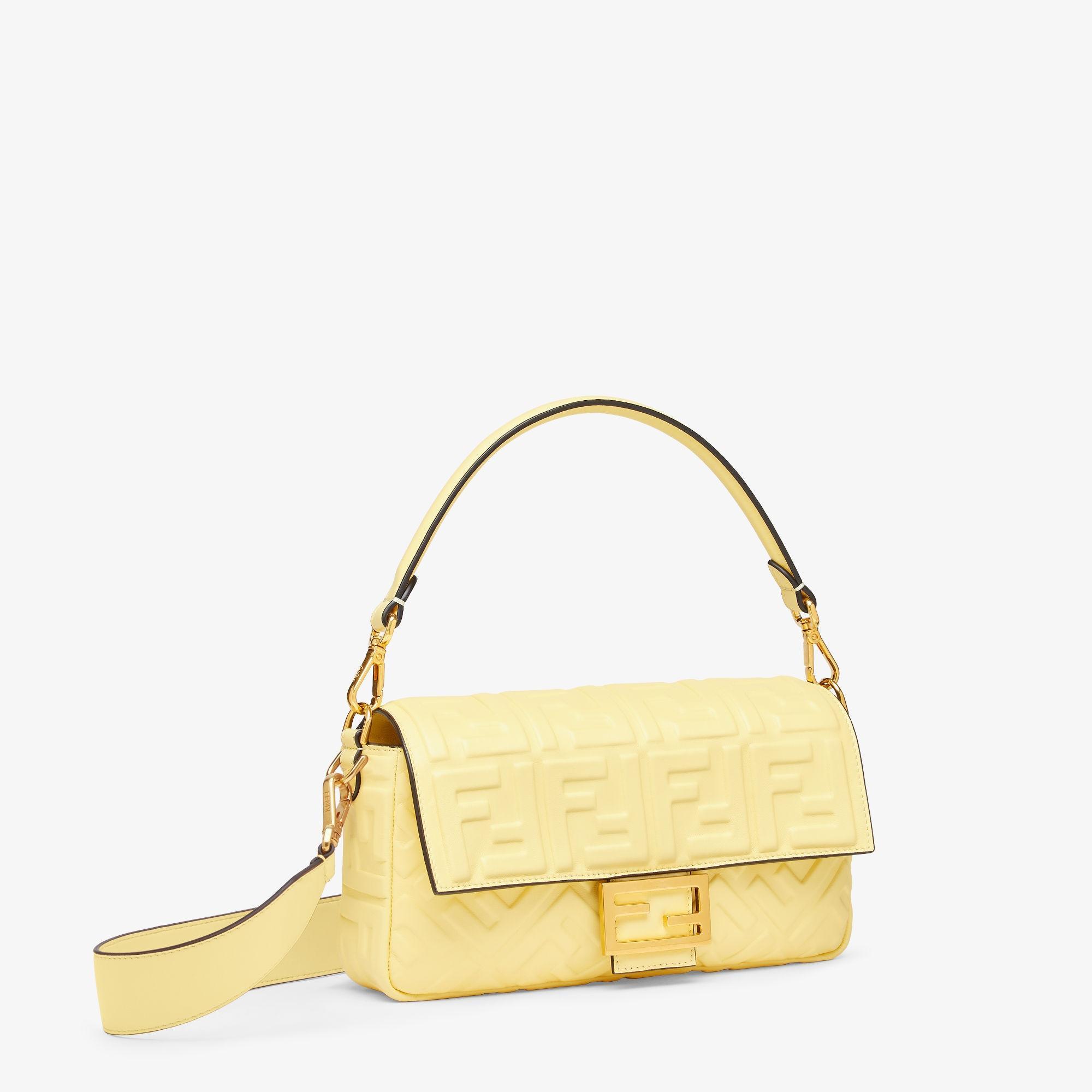 BaguetteYellow nappa leather bag Product Image