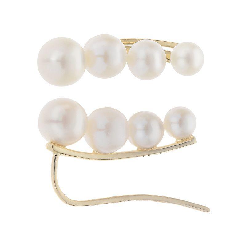 PearLustre by Imperial Freshwater Cultured Pearl Ear Climber Earrings, Womens, White Product Image