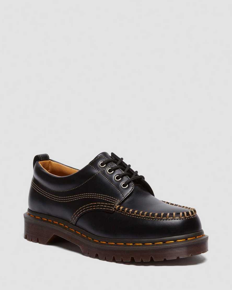 DR MARTENS Lowell Leather Moc Toe Shoes Product Image